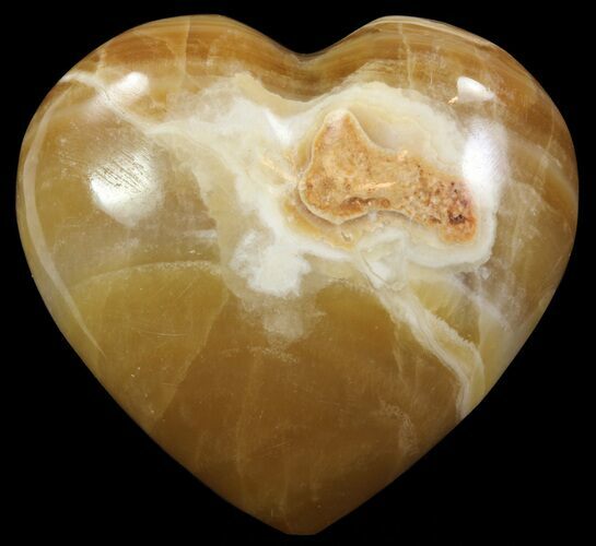 Polished, Brown Calcite Heart - Madagascar #62542